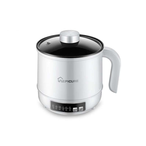 Multi-Function Electric-Cooker Mini Dormitory Student Cooking Rice Stir Frying Non-Stick Pot, 110V US Plug, Colour: White Smart Single Pot(1.7L)