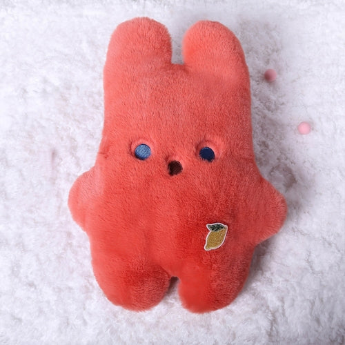 Portable Leak-Proof And Warm Cartoon Plush Rabbit Water Injection Hot Water Bottle 450ml(Red)