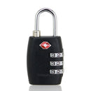 2 PCS Customs Luggage Lock Overseas Travel Luggage Zipper Lock Plastic TSA Code Lock(Black)