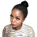 B1028 Female Short Curly Hair Stretch Mesh Chemical Fiber Headgear Braid Wig(Black)