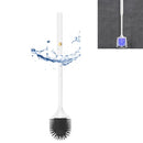 MT001 Ultraviolet Disinfection And Sterilization Long-Handled Silicone Soft Hair Wall-Mounted Electric Toilet Brush, Size: 6.9x49cm(White)