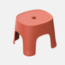 2 PCS Household Bathroom Row Stools Plastic Stools Thickened Low Stools Square Stools Small Benches, Colour: Retro Red Adult