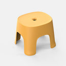 2 PCS Household Bathroom Row Stools Plastic Stools Thickened Low Stools Square Stools Small Benches, Colour: Maple Yellow Adult