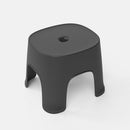 2 PCS Household Bathroom Row Stools Plastic Stools Thickened Low Stools Square Stools Small Benches, Colour: Black Adult