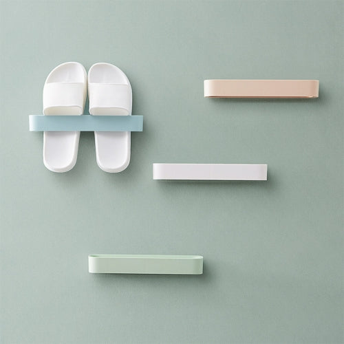 4 PCS Seamless Paste Storage Rack Wall Paste Shoe Rack Bathroom Wall-Mounted Slippers Shelf Household Color Random Delivery