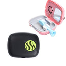 Portable UV Toothbrush Sterilization Box Rechargeable Toothbrush Sterilization Box With Mirror( Black)