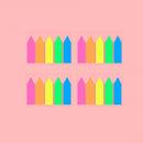 11 PCS Fluorescent Transparent Small Sticker Note Indicator Label Index Sticker, Specification: 7661 (One Pack)