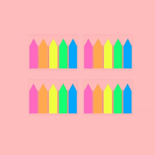 11 PCS Fluorescent Transparent Small Sticker Note Indicator Label Index Sticker, Specification: 7661 (One Pack)