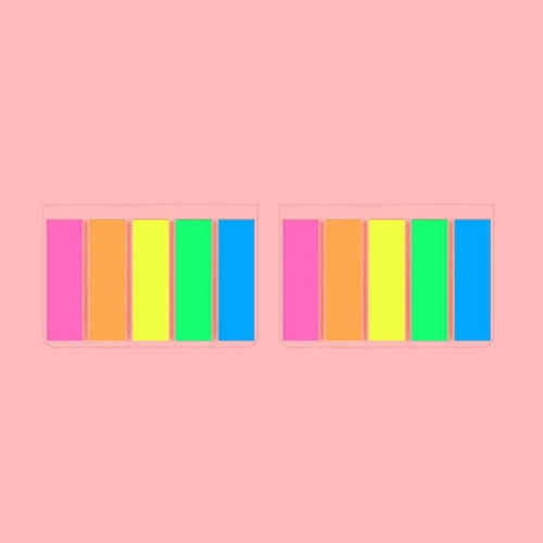 11 PCS Fluorescent Transparent Small Sticker Note Indicator Label Index Sticker, Specification: 7662 (One Pack)