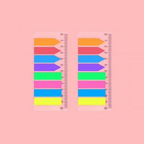 11 PCS Fluorescent Transparent Small Sticker Note Indicator Label Index Sticker, Specification: 7665 (One Pack)