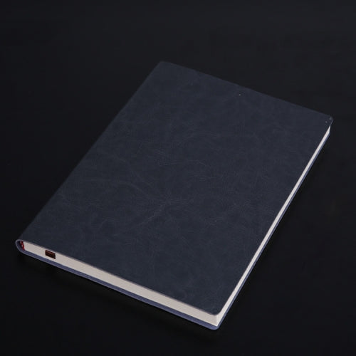 3 PCS Notebook Student Notepad Diary Book Business Record Book PU Notebook, Cover color: A5 Plain Weave Horn Gray
