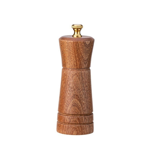 Wood Pepper Grinder Kitchen Household Manual Solid Pepper Powder Black Pepper Mill Grinder Bottle Seasoning Jar, Specification: 5 inch