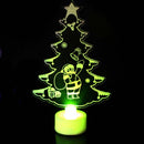 10 PCS Creative Christmas LED Light Colorful Flashing 3D Night Light(Christmas Tree)