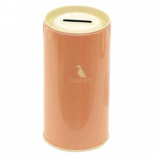 Creative Printed Money Box Saving Bank Money Box Tin Coin Cartoon Piggy Bank(Pink Duck)