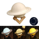 3D Printing LED Saturn Night Light USB Planet Lamp, Size:13cm, Style:Pat Control 3-Colors