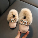 Autumn And Winter Plush Shoes Peas Shoes For Children, Size: 36 Yards 21.6cm(Pink)