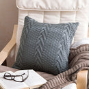 Home Wool Knitted Pillowcase, Colour: Gray, Size: 45 x 45 cm