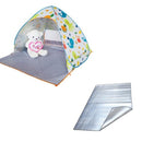 Beach Seaside Picnic Portable Sunscreen and Windproof Outdoor Full Automatic 2 second Speed Tent Opening, Style:Underwater World+ Pad