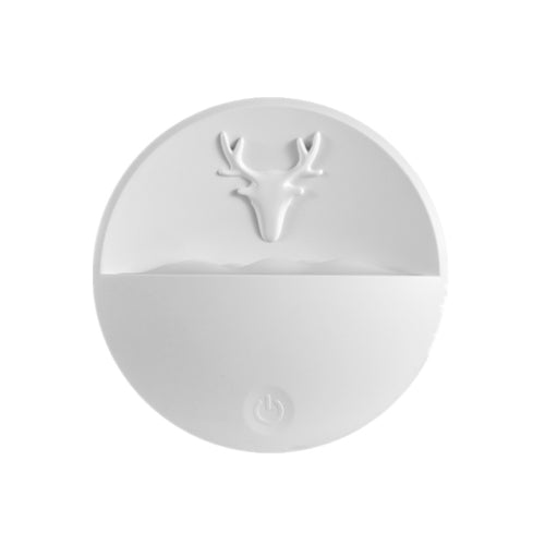 1.2W Snow Mountain Deer Incense LED Night Light USB Corridor Wardrobe Bedroom Bedside Touch Light(White)