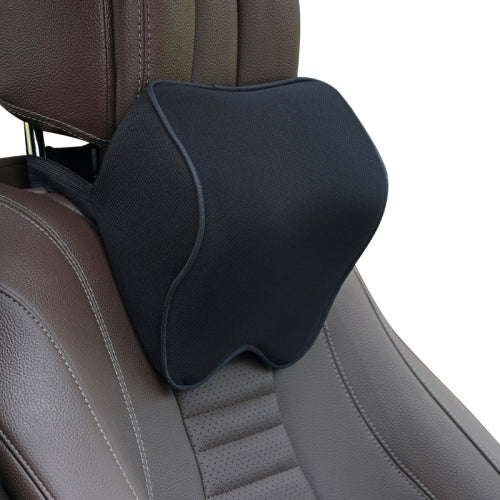 Car Headrest Pillow Neck Pillow Car Memory Foam Cervical Pillow Interior Supplies(Black and Black Edge)