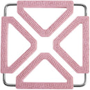 3 PCS Wheat Fiber Foldable Thick Non-Slip Insulation Pad Home Table Anti-Scalding Casserole Coaster, Shape: Square(Pink)