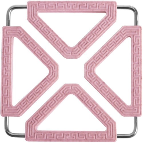 3 PCS Wheat Fiber Foldable Thick Non-Slip Insulation Pad Home Table Anti-Scalding Casserole Coaster, Shape: Square(Pink)