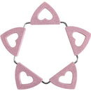 3 PCS Wheat Fiber Foldable Thick Non-Slip Insulation Pad Home Table Anti-Scalding Casserole Coaster, Shape: Heart-shaped(Pink)