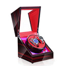 Watch Shaker Automatic Mechanical Watch Rotating Motor Winding Box, US / EU / UK Plug(Ebony Red )