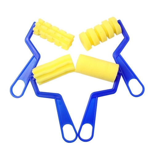6 Packs Children DIY Painting Sponge Brush Art Graffiti Sponge Roller(Large 7 Words)