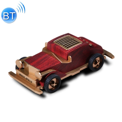 AS60 Retro Car Shape Wooden Subwoofer Mini Wireless Bluetooth Speaker(Dark Wood)