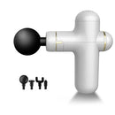 Mini Sports Fitness Portable Fascia Gun Muscle Relaxation Massager 4 Gears 4 Heads 7.4V (White)