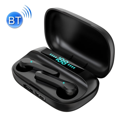 K12 Portable Low Power Touch Digital Display Wireless Bluetooth Earphone(Black)