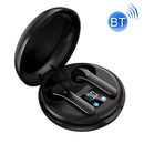JS82 TWS Smart Noise Cancelling Digital Display Touch Portable Wireless Bluetooth Earphone(Obsidian Black)