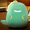 Cartoon Pillow Warm Hand Covering Animal Fruit Doll Girlfriend Gift, Height: 30cm(Dinosaur)