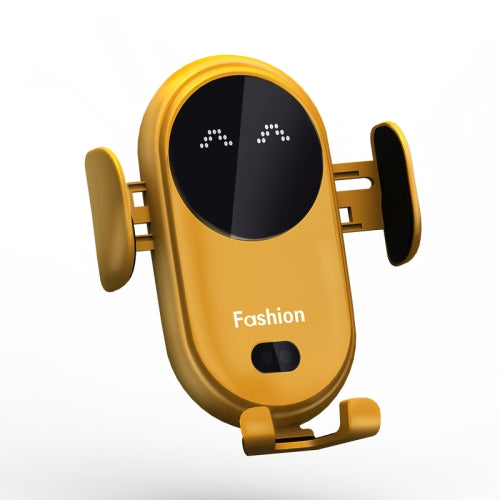 Smart Infrared Sensor Car Wireless Charger Car Holder Mobile Phone Wireless Charger, Colour: Yellow