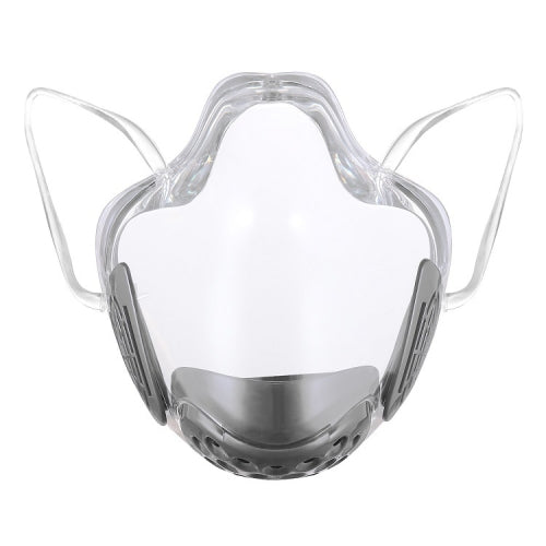 2 PCS PC Shield Isolation Anti-Fog Anti-Splash Protective Lip Language Face Shield, Size: Free Size(Gray)