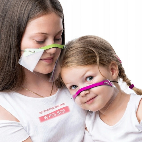 8 PCS Transparent Dual-Purpose Anti-Saliva Splash Anti-Spitting Anti-Fog Face Shield For Child(Random Color Delivery)