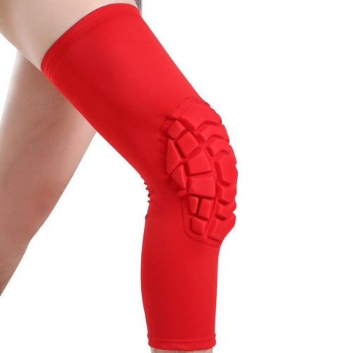 Hot Pressed Honeycomb Knee Pads Basketball Climbing Sports Knee Pads Protective Gear, Specification: M (Red )