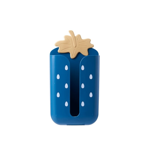 2 PCS Punch-Free Garbage Bag Storage Box Wall-Mounted Pumping Box Toilet Wash Towel Box(Blue)