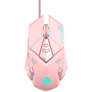 Inphic PW5P 4800 DPI 7 Keys Home Computer USB Gaming Luminous Wired Mouse, Cable Length: 1.5m(Pink)