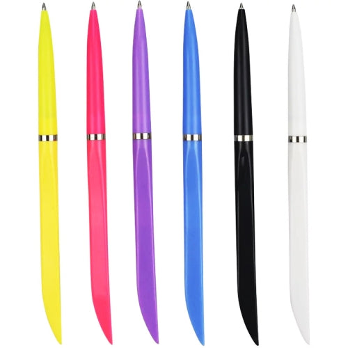 40 PCS 0.7mm Ballpoint Pen For Office Use Express Open Box Flat Knife Pen Random Colour Delivery