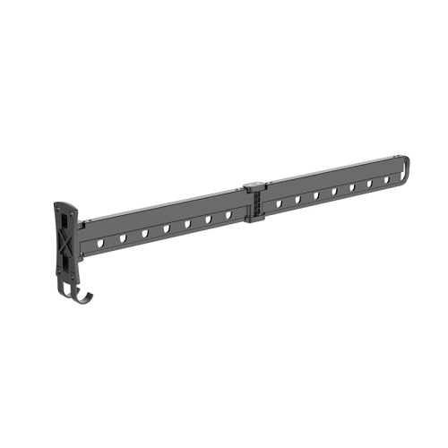 Clothes Rack Folding Telescopic Balcony Drying Rack Indoor Household Wall-Mounted Clothes Rail, Colour: Black Short (2 sections)