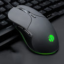 Inphic PB1 Business Office Mute Gaming Wired Mouse, Cable Length: 1.5m, Colour: Classic Back Breathing Light