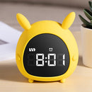Creative Cartoon Elf Student Big Display Bedside Alarm Clock(Rabbit)