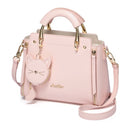 JUST STAR Autumn And Winter Handbag Single-Shoulder Bag Messenger Bag With Ornaments(Cherry Blossom Pink)