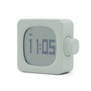 Student Creative Multifunctional Mute Bedside Bedroom Square Alarm Clock(Pea Green)