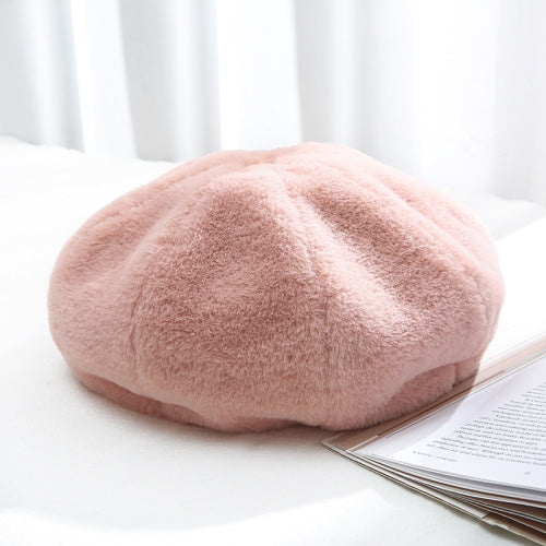 Autumn and Winter Beret Ladies Hats Plush Warmth Retro Painter Hat, Size: Adjustable(Pink)