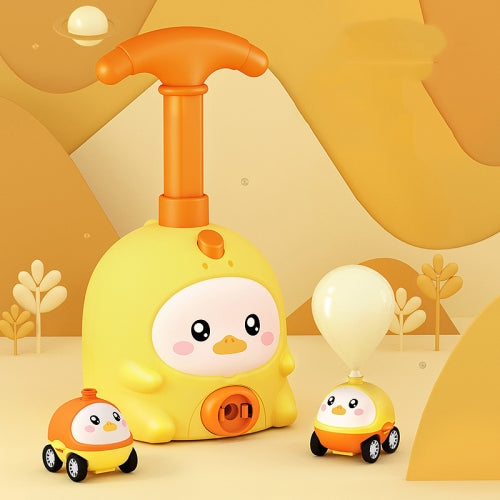 Children Educational Pneumatic Air Powered Car Balloon Scooter Toy Yellow Duck (2 Cars 6 Balloons)