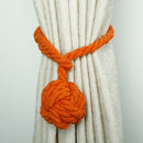 CK15 4 PCS Free Installation Cotton Rope Single Ball Hanging Ball Curtain Strap Curtain Buckle(Orange)