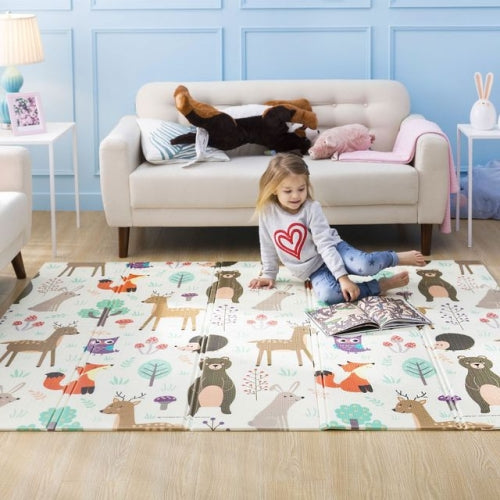 Cartoon Animals Pattern XPE Baby Game Pad Puzzle Thick Folding Crawling Mat